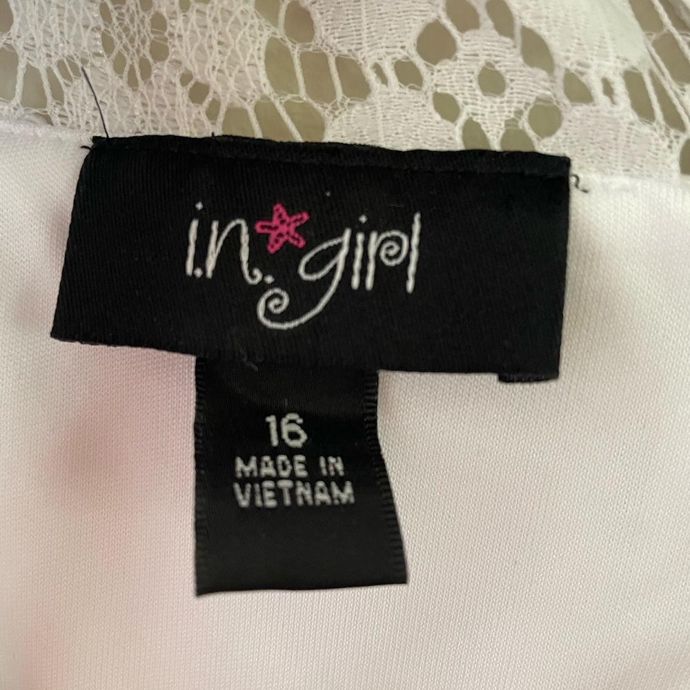 Girls lined white lace dress size 16 - Picture 4 of 4